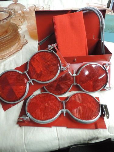 Vintage k - d lamp company 608 - 3f  reflector flare set and flags in box