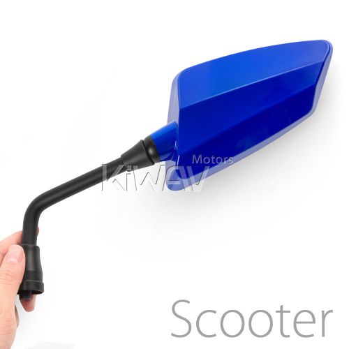 Vawik hawk blue motorcycle mirrors 8mm 1.25 pitch for custom scooter θ