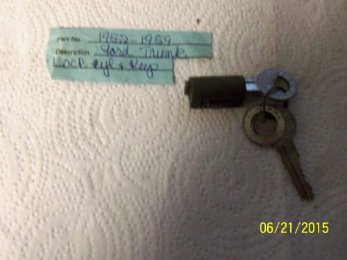 1953-1959 ford trunk lock cyl. &amp; keys b9a-6443505-a