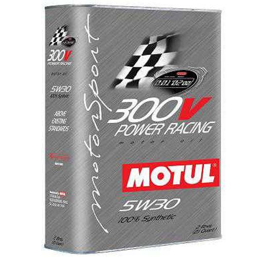 Motul 300v 5w30 synthetic power racing motor oil - 2l can 2 liter 104241