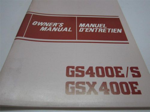 New genuine suzuki gs400 gsx400 gs gsx 400 owenrs manual 99011-44422-02b