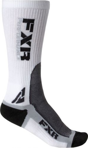 Fxr womens turbo athletic socks (3 pack)  -  white/grey  -  os