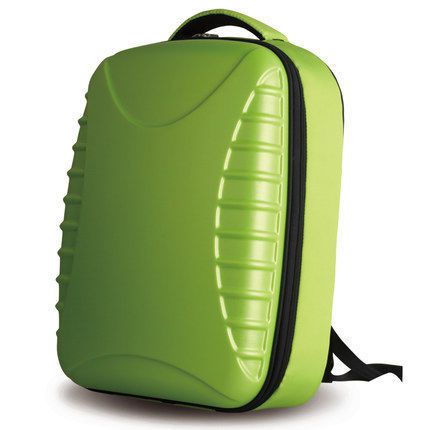 Aero hardcase/softback motorcycle backpack color-shade green
