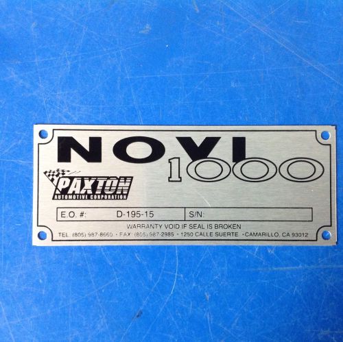 Paxton supercharger novi 1000 nameplate