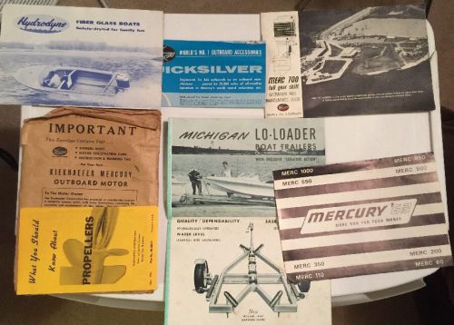 Vintage 63&#039; mercury kiekhaefer motor operation guide and paperwork