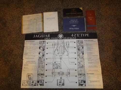 Jaguar e type xke series 1 4.2 owner&#039;s manual / handbook package 1965-1968