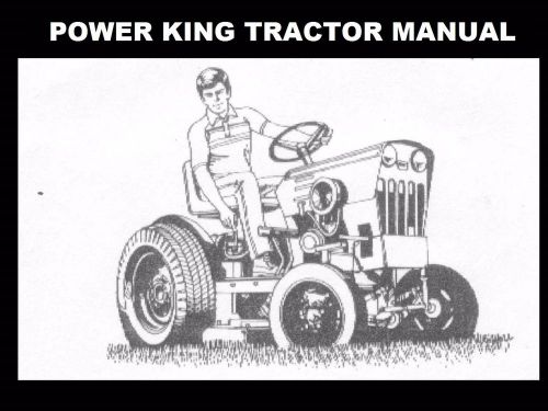 Power king tractor operation &amp; parts manual 100pg kohler engine service &amp; repair