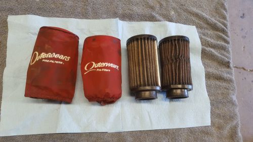 Banshee  k and n air filters with outerwares fits stock 26mm- 30mm carbs