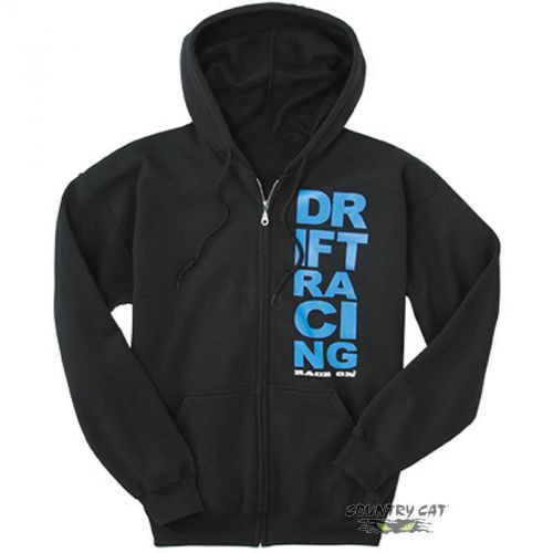 Drift racing men&#039;s drift full-zip hoodie - black / blue - 5245-63_