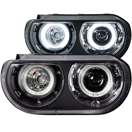 Anzo usa 121306 projector headlight set; w/halo fits 08-14 challenger * new *