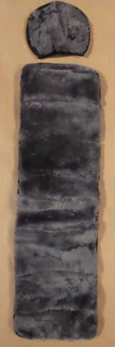 Australian sheepskin seat vest cover charcoal/gray (m823)