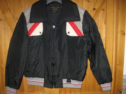 Vtg yahama  snowmobile maxim wear  black red white med  quilted insulated
