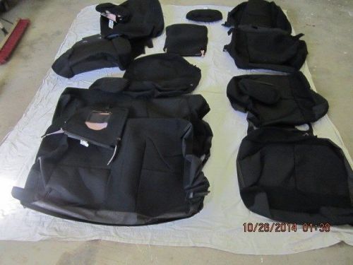 Factory oem cloth seat covers black ebony sierra silverado crew cab series 1500