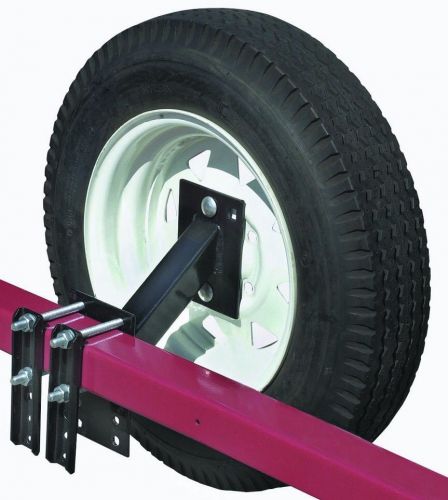 Heavy duty trailer spare tire carrier mount rack fits 4 or 5 lug tires!