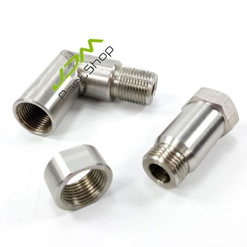 M18x1.5 thread+ 90 degree angled o2 oxygen sensor bung extension spacer 304ss