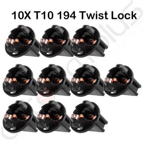 10pcs t10 pc194 led bulb instrument panel cluster dash light twist lock socket