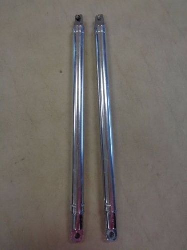 Bimini stanchion support poles pair (2) stainless steel 15&#034; x 7/8&#034; marine boat