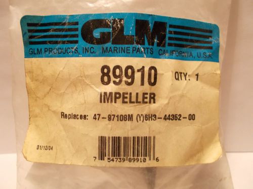 Glm impeller 89910 replaces 47-97108m, 4781423m, &amp; yamaha 6h3-44352-00-00  n.o.s