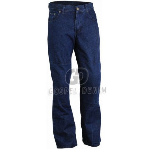Motorbike jeans trouser in blue denim with protectors lining