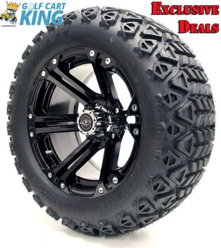 14&#034; madjax nitro black wheel and 23x10-14 golf cart 4-ply tire combo package