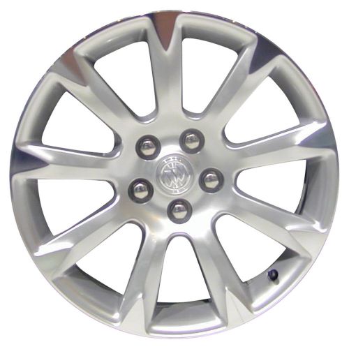 Oem reman 19x8.5 alloy wheel, rim silver painted with polished face - 4097