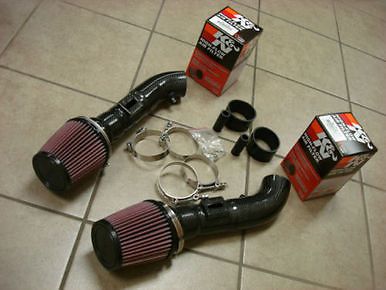 Top speed dual carbon fiber air intake systems + k&amp;n filters fx35 fx37 suv 09-13