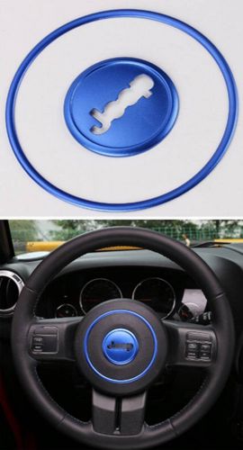 Steering wheel decorative cover for jeep wrangler/patriot/compass/grand cherokee