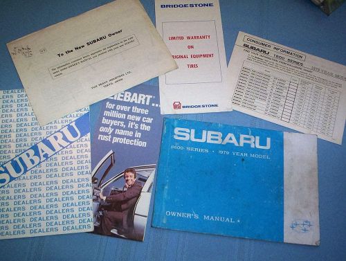 Subaru owners manual 1979