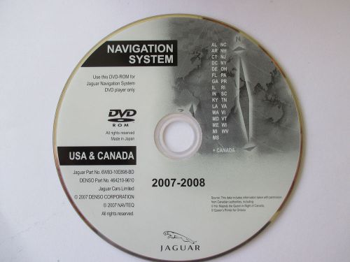 07-09 jaguar xf xk xkr navigation dvd east map edition 2007-2008 6w83-10e898-bd