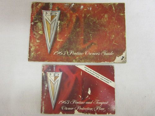 1963 pontiac owners guide &amp; pontiac and tempest protection plan booklet original