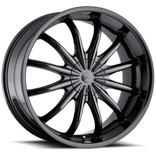 20x10 black chrome wheel milanni baron (450 rwd) 5x110 5x115