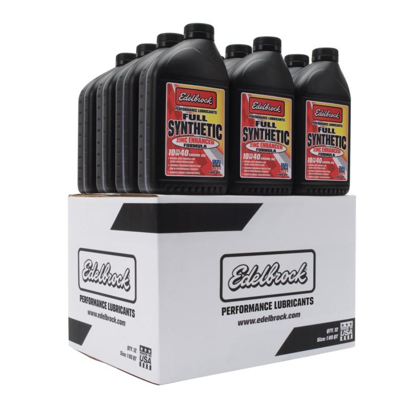 Edelbrock 1082 high performance synthetic engine oil sae 5w30 1 qt. case of 12