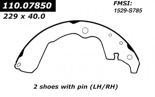 Centric parts 111.07850 rear premium brake shoes