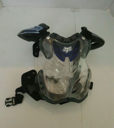 Fox racing motocross chest protector plastic youth  extra small clear