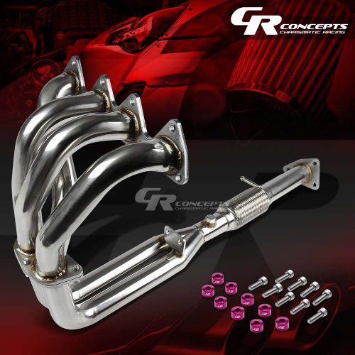 J2 for h22/bb1 stainless exhaust manifold 4-2-1 header+purple washer cup bolt