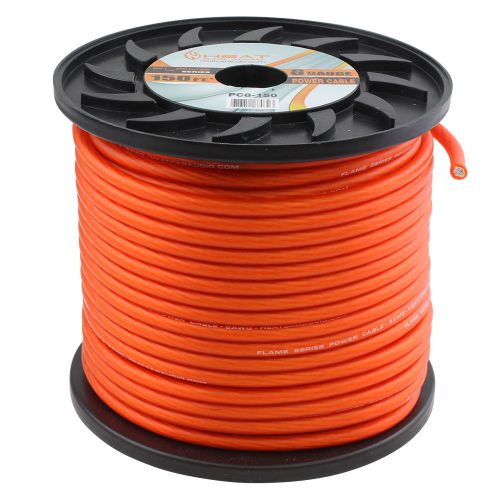8 gauge awg 150 ft foot car amp power ground wire cable orange pc8-150