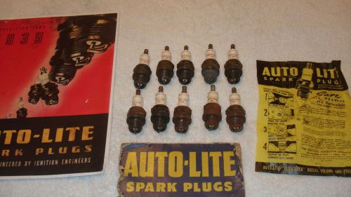 10 new old stock b-5 autolite spark plugs 1930-1937 duesenberg