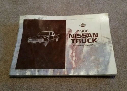 1986 nissan truck owners manual