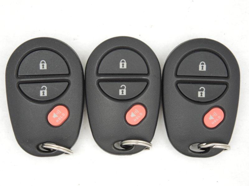 Toyota lot of 3 remotes keyless entry remote fcc id:gq43vt20t 3 button