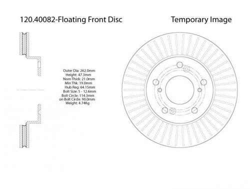 Centric parts 120.40082 front premium brake rotor