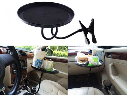 New car swivel clip mount holder drink cup table stand tray black stable