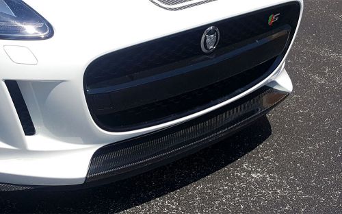 2014-2016 jaguar f-type tesoro front bumper center lip - carbon fiber