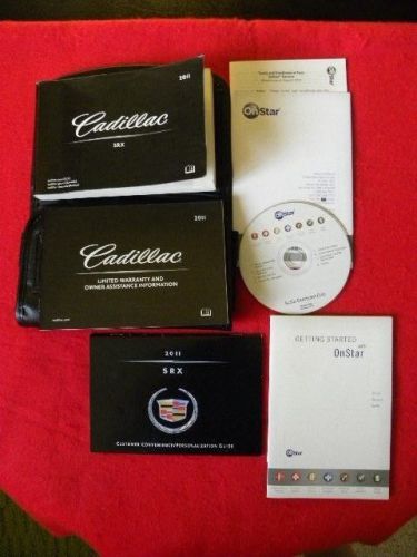2011 cadillac srx suv owners manual &amp; onstar cd in it&#039;s original cadillac case