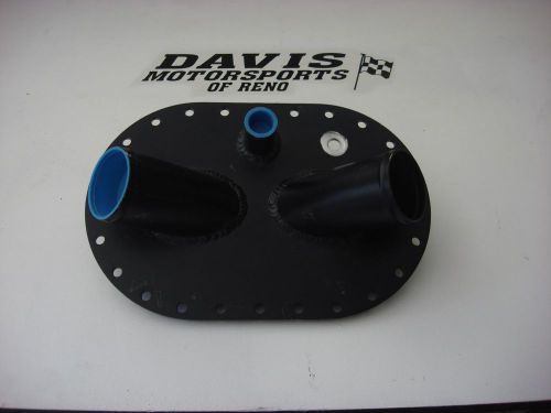Fuel safe fuel cell top plate with 2 2 1/4&#034; filler tubes and oneway check valve~