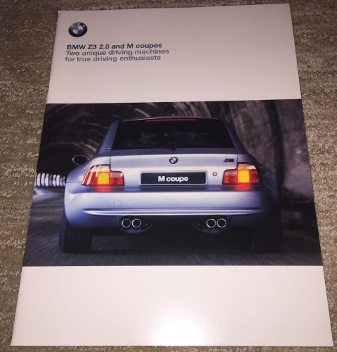 2000 bmw z3 m coupe, 2.8 coupe sales brochure; in exceptional condition!