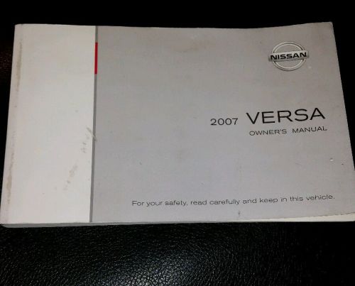 2007 nissan versa owner manual