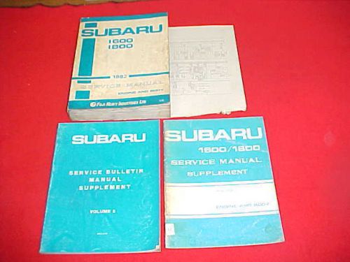 1982 original subaru 1600 1800 shop service repair manual + wiring diagrams 82