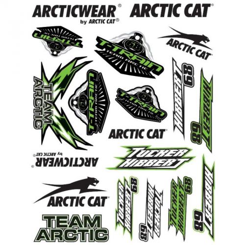 Arctic cat tucker hibbert team arctic assorted vinyl stickers decals - 5263-027
