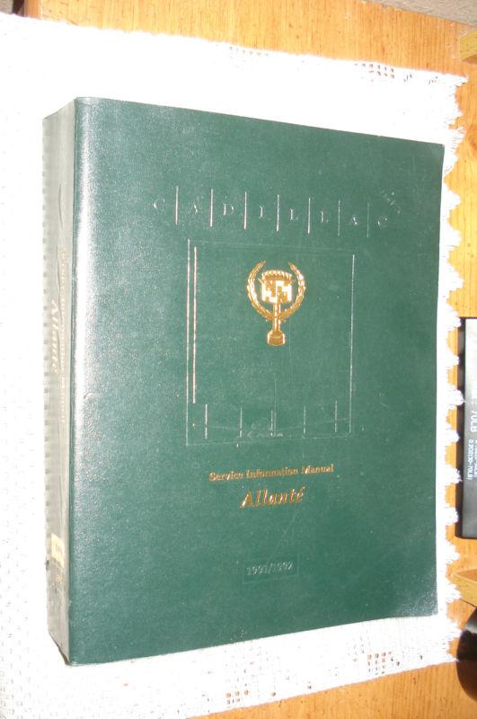 1991 1992 cadillac allante shop manual original service book rare 