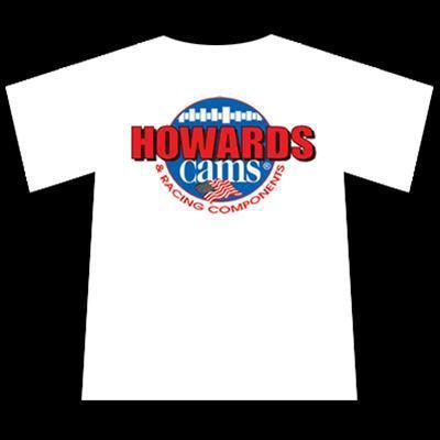 Howards cams t-shirt cotton white howard's cams & racing components logo men's